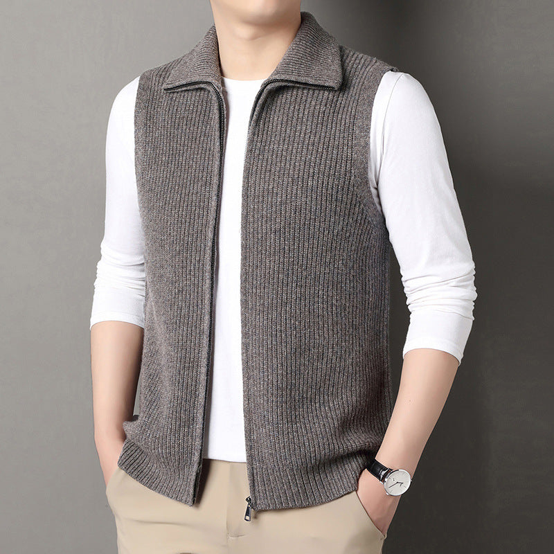 Men's AutumnWinter Zippered Casual Vest