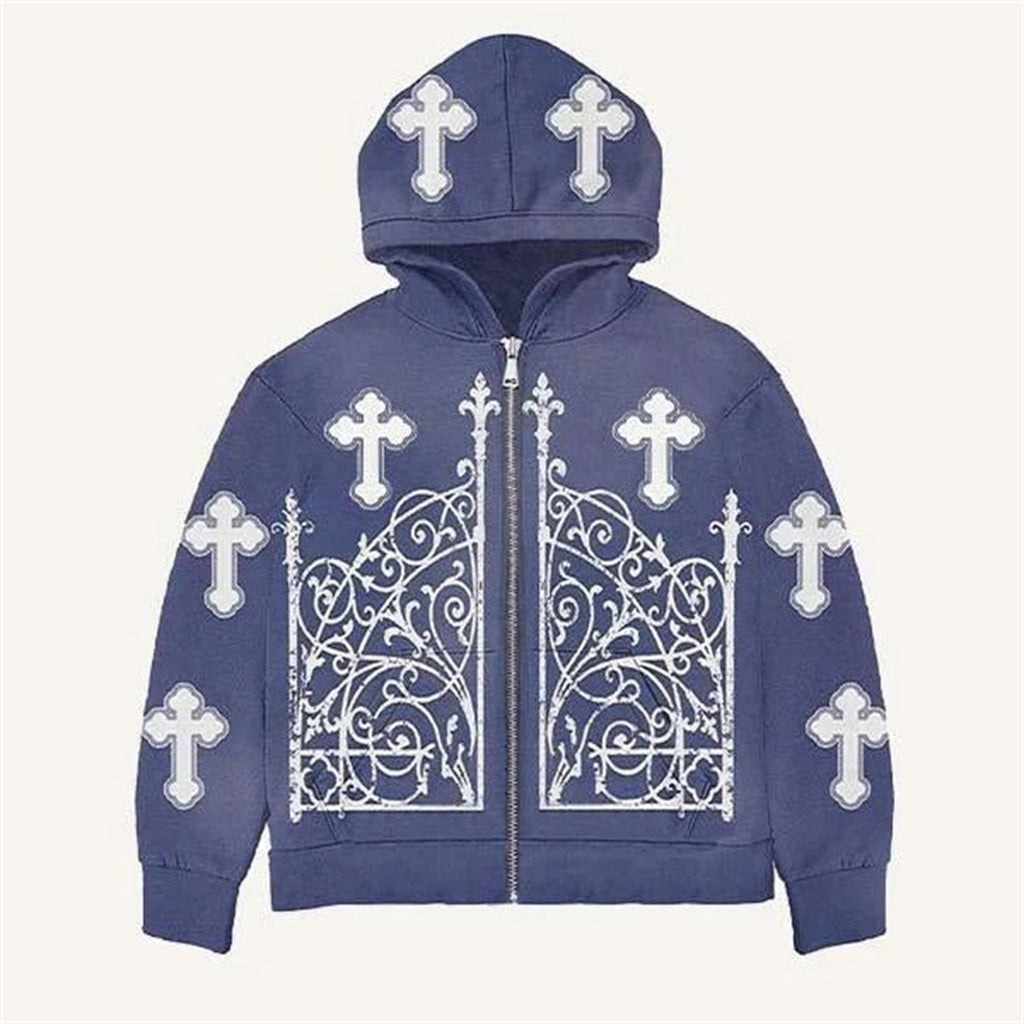 Fashion Casual Printed Polyester Sweater