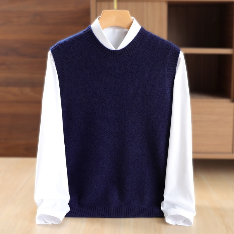 Fashionable Casual Wool Sweater Men's Vest Coverture