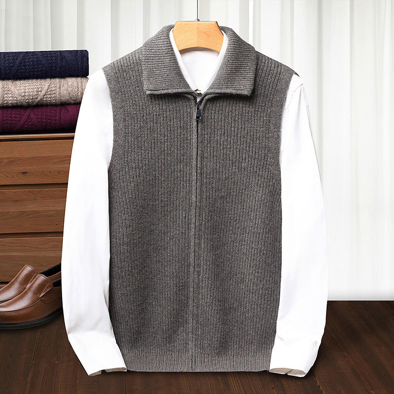 Men's AutumnWinter Zippered Casual Vest