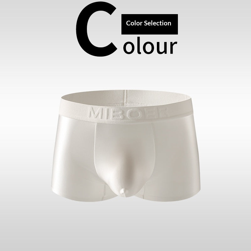 Mens Underwear Business Ice Silk Light Luxury Satin Boxers