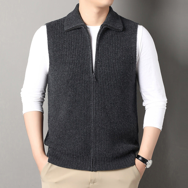 Men's AutumnWinter Zippered Casual Vest